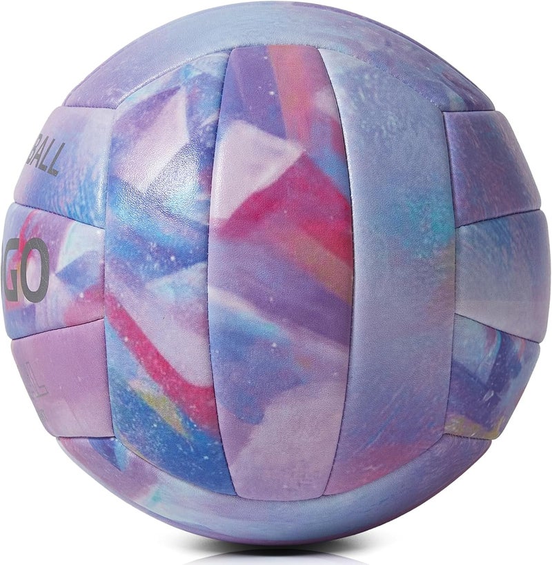 PECOGO Volleyball Size 5 PU Leather Soft Indoor Outdoor Volleyballs Sports Training Game Play Ball for Beginner, Teenager, Adult, 8.2 - Image 2